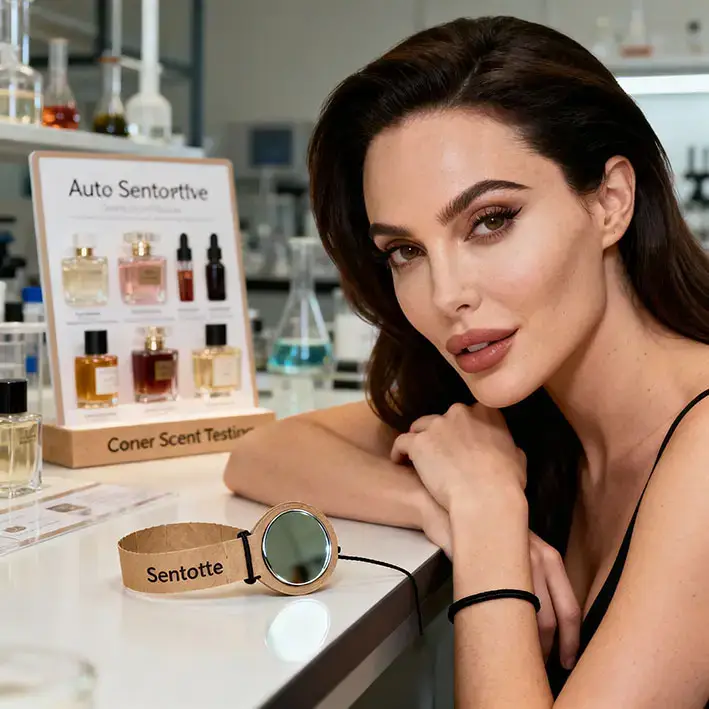 Dufttest-Ecke in der Werkstatt – Teststände für Düfte und multisensorische Auswahl duftender Accessoires﻿﻿