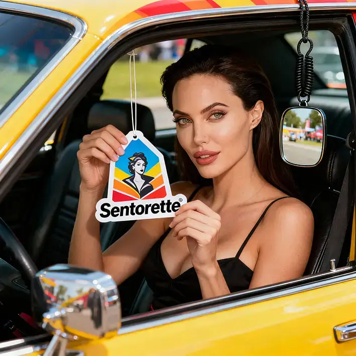 Désodorisant voiture personnalisé comme merchandising de qualité pour événements promotionnels, journées portes ouvertes, présentations de voitures et essais﻿﻿